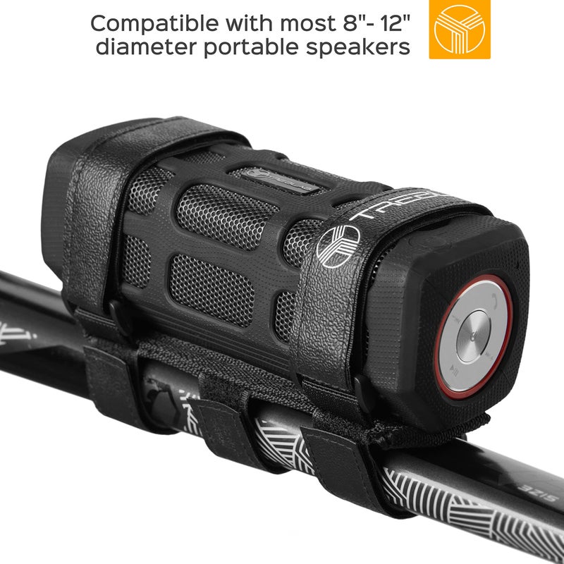 TREBLAB Bluetooth Speaker Mount - Universal Speaker Mount for Bike, Golf Cart Railing - Adjustable Strap Holder Compatible with Most Portable Speakers - Image 2